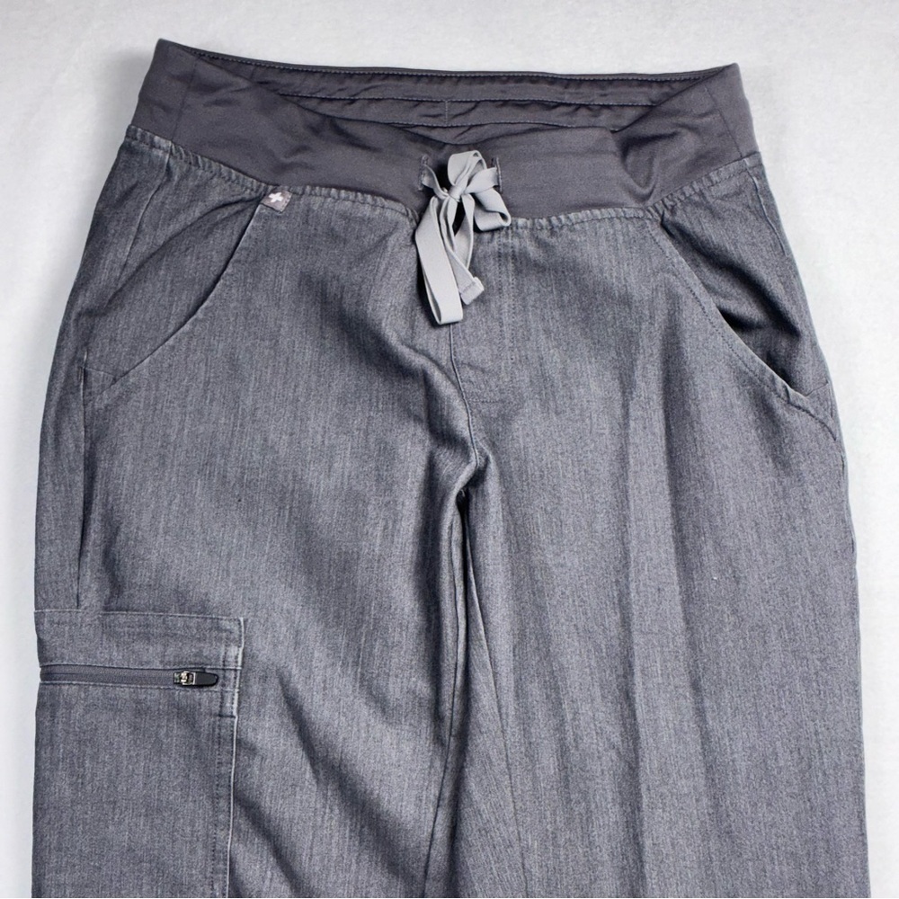 FIGS Zamora Jogger Scrub Pants Women’s XXS Petite Gray Nurse Medical Pockets